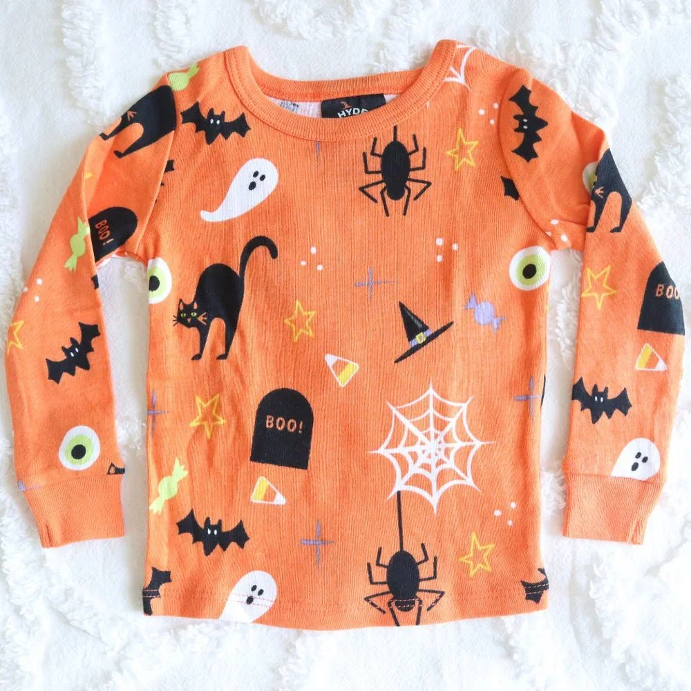 Baby Halloween Trick or Treat Stripe Shorts Matching Family Sleep Set 3pc Bundle